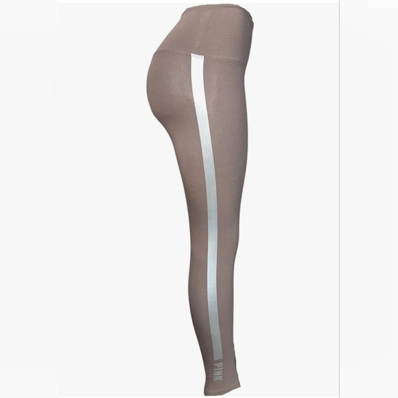 Victoria's Secret Pink High Waist Full Length Cotton Legging Iced Coffee Size LG - Picture 3 of 7